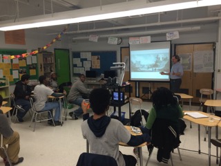 Gerard Koeppel at Mather High School - Association of American Publishers Adopt-a-School program